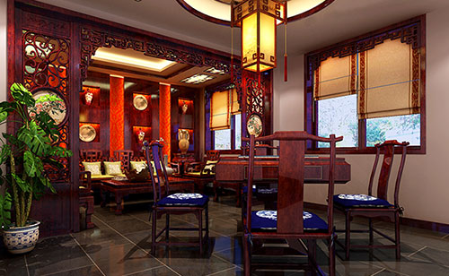 宜川古典中式风格茶楼包间设计装修效果图